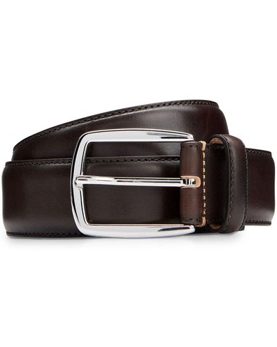 BOSS Buckle-fastening Leather Belt - Black