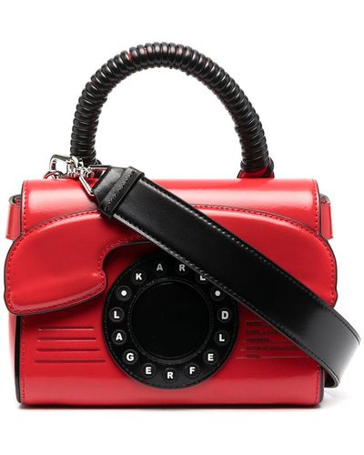 Karl Lagerfeld Ikon Telephone Tote - Red