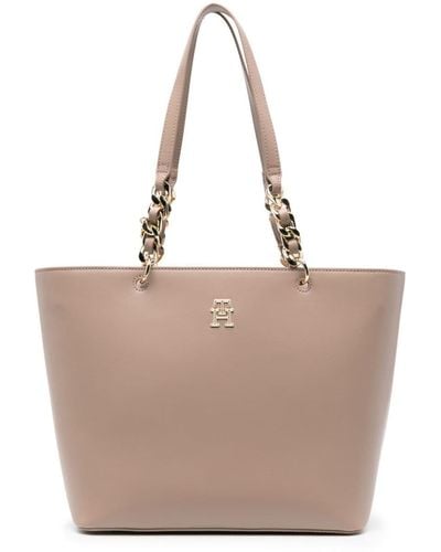 Tommy Hilfiger Chain-strap Tote Bag - Natural