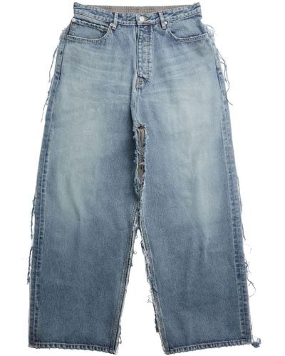 Balenciaga Jeans Met Vlakken - Blauw