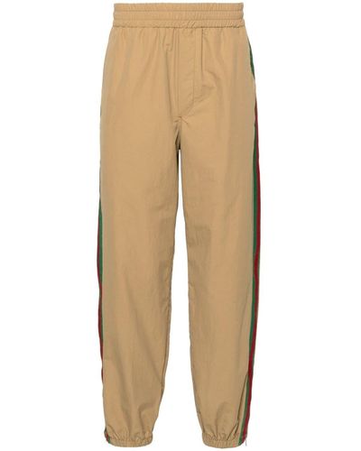 Gucci Trainingsbroek Met Gestreepte Afwerking - Naturel