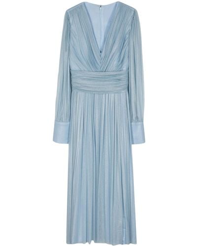 Rhea Costa ドレープ ドレス - ブルー