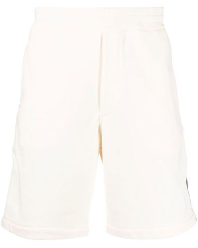 Alexander McQueen Side-stripe Shorts - Natural
