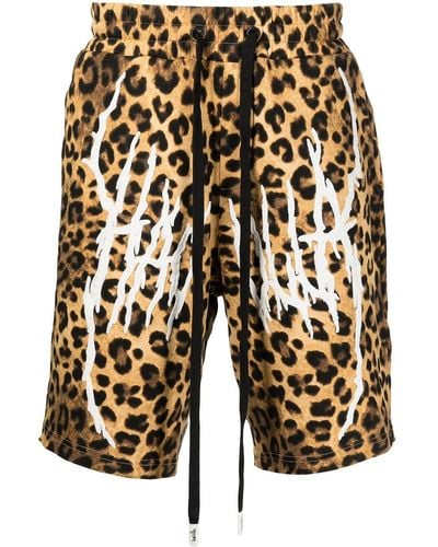 Haculla Leopard-print Logo Shorts - Brown