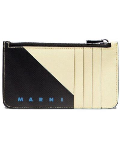 Marni Tribeca Leather Card Holder - White