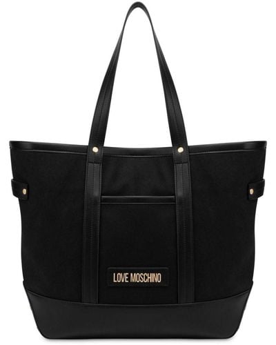 Love Moschino Logo-lettering Tote Bag - Black