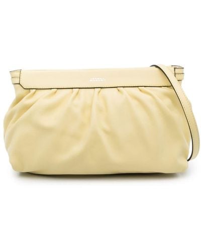 Isabel Marant Luz Leather Clutch Bag - Natural