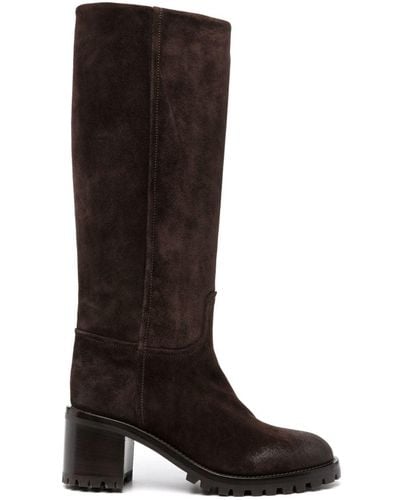 Sartore 70mm Suede Knee-high Boots - Brown