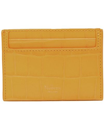 Mulberry Crocodile-effect Leather Cardholder - Yellow