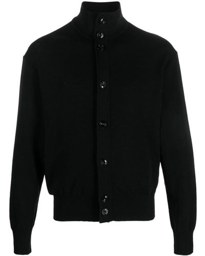Lemaire Convertible Collar Cardigan - Black