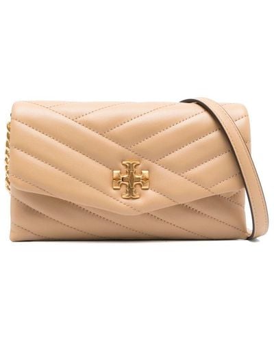 Tory Burch Kira Quilted Leather Crossbody Bag - Natural