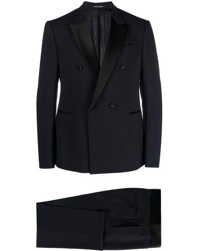 Emporio Armani Double-breasted dinner suit - Negro