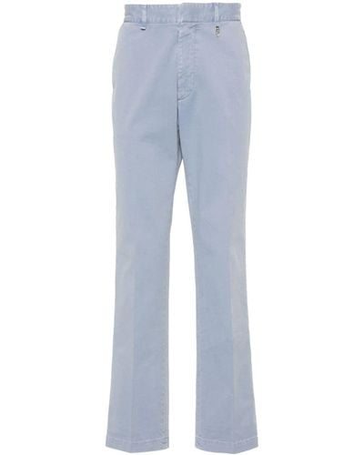 Fendi Tapered Cotton Trousers - Blue