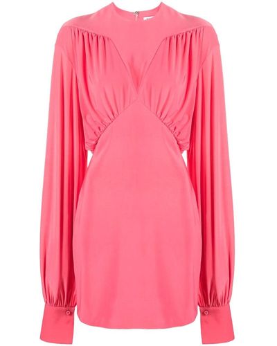 The Attico Ruched Minidress - Pink