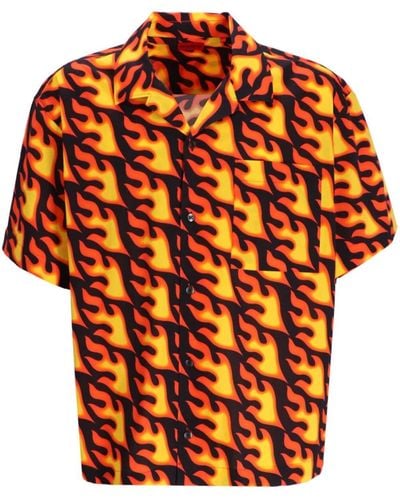 HUGO Katoenen Overhemd - Oranje