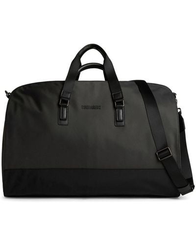 DSquared² Logo-raised Zipped Duffle Bag - Black