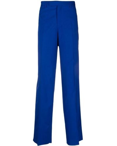 Versace Pantalon de costume à coupe ample - Bleu