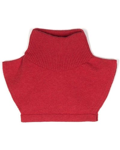 Barrie High-neck Cashmere Collar - Red