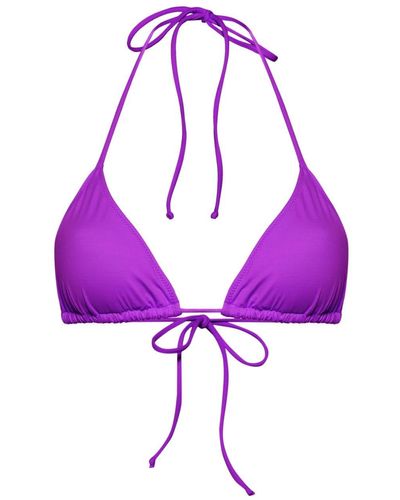 Mc2 Saint Barth Leah Halterneck Bikini Top - Purple