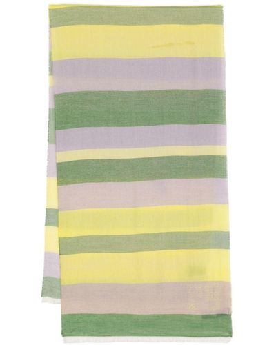 PS by Paul Smith Frayed Striped Scarf - Yellow