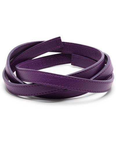 De Grisogono Flat Leather Bracelet - Purple