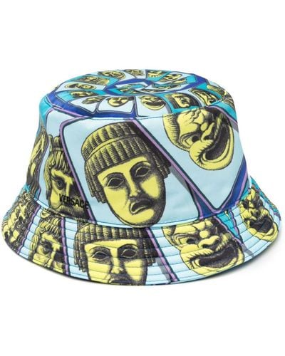 Versace Sombrero de pescador La Maschere - Azul