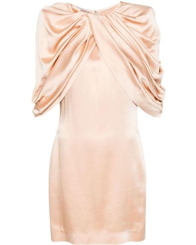 Stella McCartney Draped Satin Mini Dress - Pink