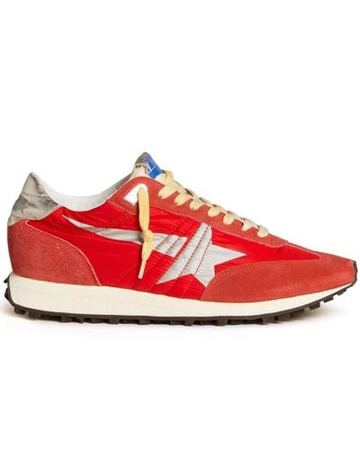 Golden Goose Star Laminated Trainers - Red