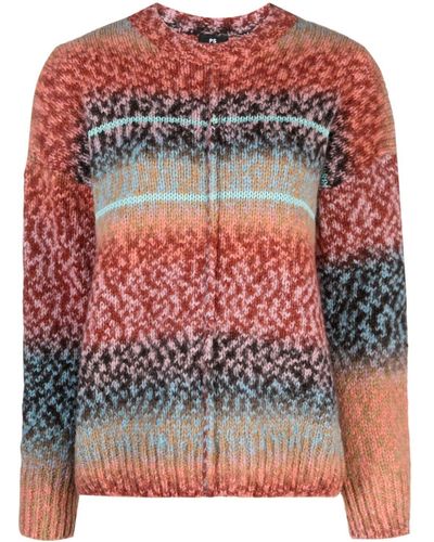 PS by Paul Smith Intarsia-knit Crew-neck Sweater - Red