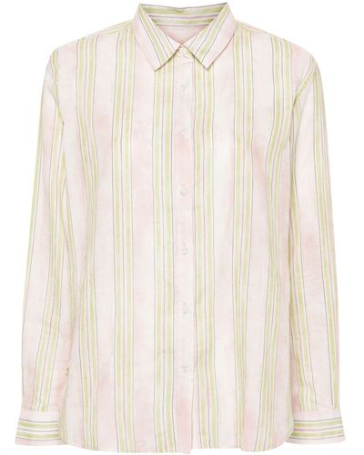 Maison Kitsuné Classic Striped Cotton Shirt - Natural