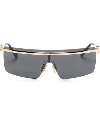 Miu Miu Mask-frame Sunglasses - Grey