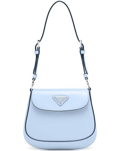Prada Cleo Brushed Leather Mini Bag - Blau