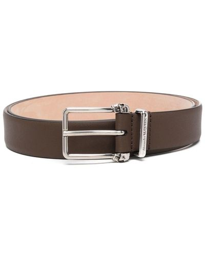 Alexander McQueen Leather Belt - Brown
