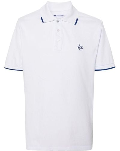 Jacob Cohen Logo-embroidered Piqué Polo Shirt - White