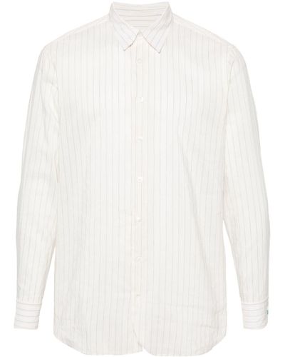 Lardini Striped Long-sleeve Shirt - White