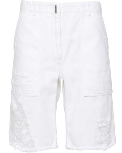 Givenchy Pantalones vaqueros cortos de talle medio - Blanco