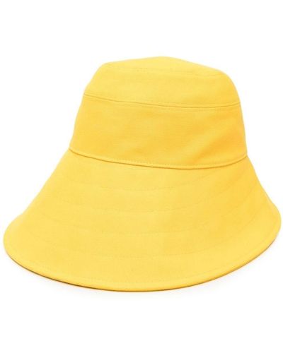 The Attico Dylan Logo Embroidered Hat - Yellow