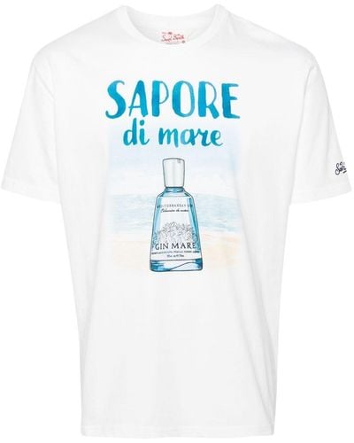 Mc2 Saint Barth Gin Sapore Cotton T-shirt - Blue