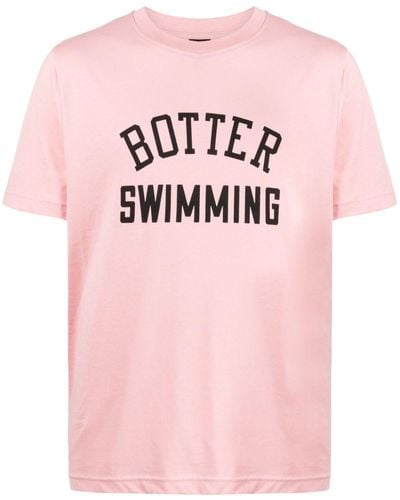 BOTTER Flocked-logo Organic Cotton T-shirt - Pink