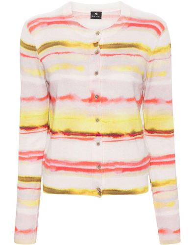 PS by Paul Smith Cardigan con stampa astratta - Rosa
