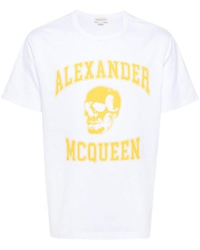 Alexander McQueen Varsity Logo-print T-shirt - White