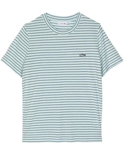 Lacoste Embroidered-logo t-shirt - Blu