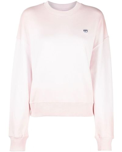 Chiara Ferragni Sweatshirt mit Eyelike-Patch - Pink