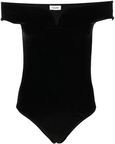 Nanushka Off-the-shoulder Bodysuit - Black