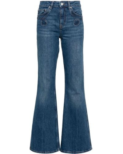 Maje Mid-rise Flared Jeans - Blue