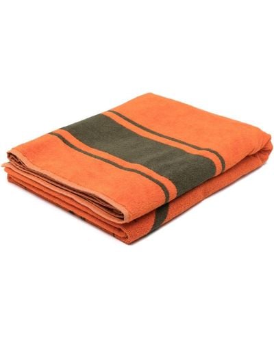 C.P. Company Logo-jacquard Beach Towel - Orange