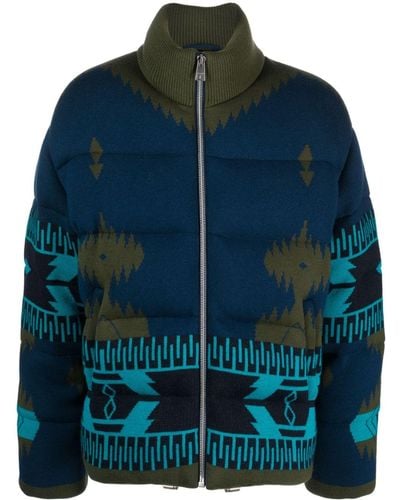 Alanui Gefütterte Icon Jacquard-Jacke - Blau