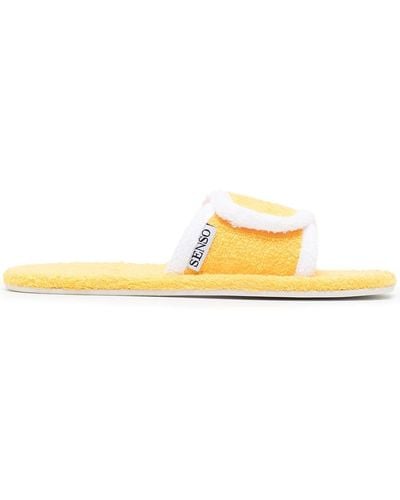Senso Iris Towelling Sandals - Yellow