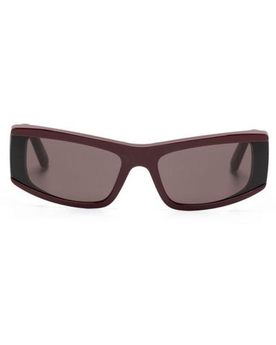 Balenciaga Logo-print Cat-eye Sunglasses - Brown