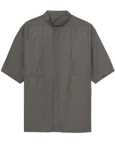 Rick Owens Edfu Magnum Short-sleeve Shirt - Grey